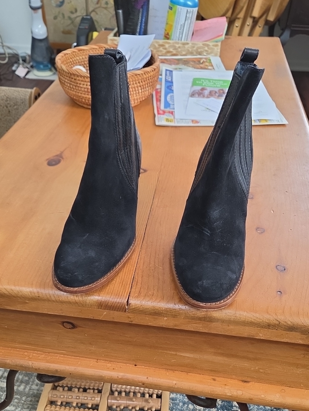 UGG Black Suede Chelsea Ankle Boots